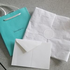 TIFFANY'S SMALL BAG, TISSUE PAPER AND GIFT CARD